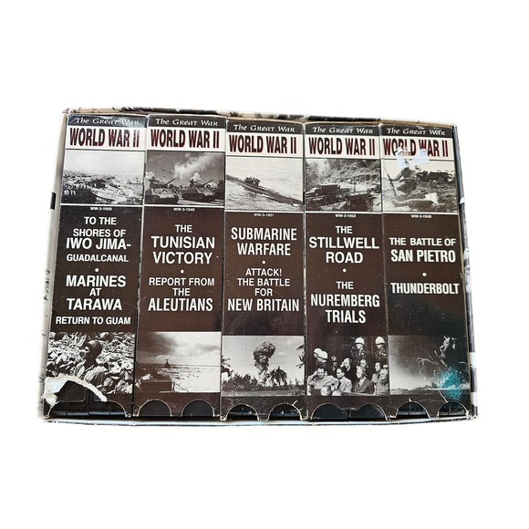 World War 2: The Great War Collection VHS Tapes Box Set Military- 10 tapes! - Picture 1 of 5